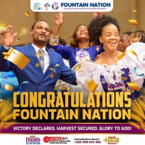 Congratulations, Fountain Nation, for the 5 days of prayers and fasting on harvest